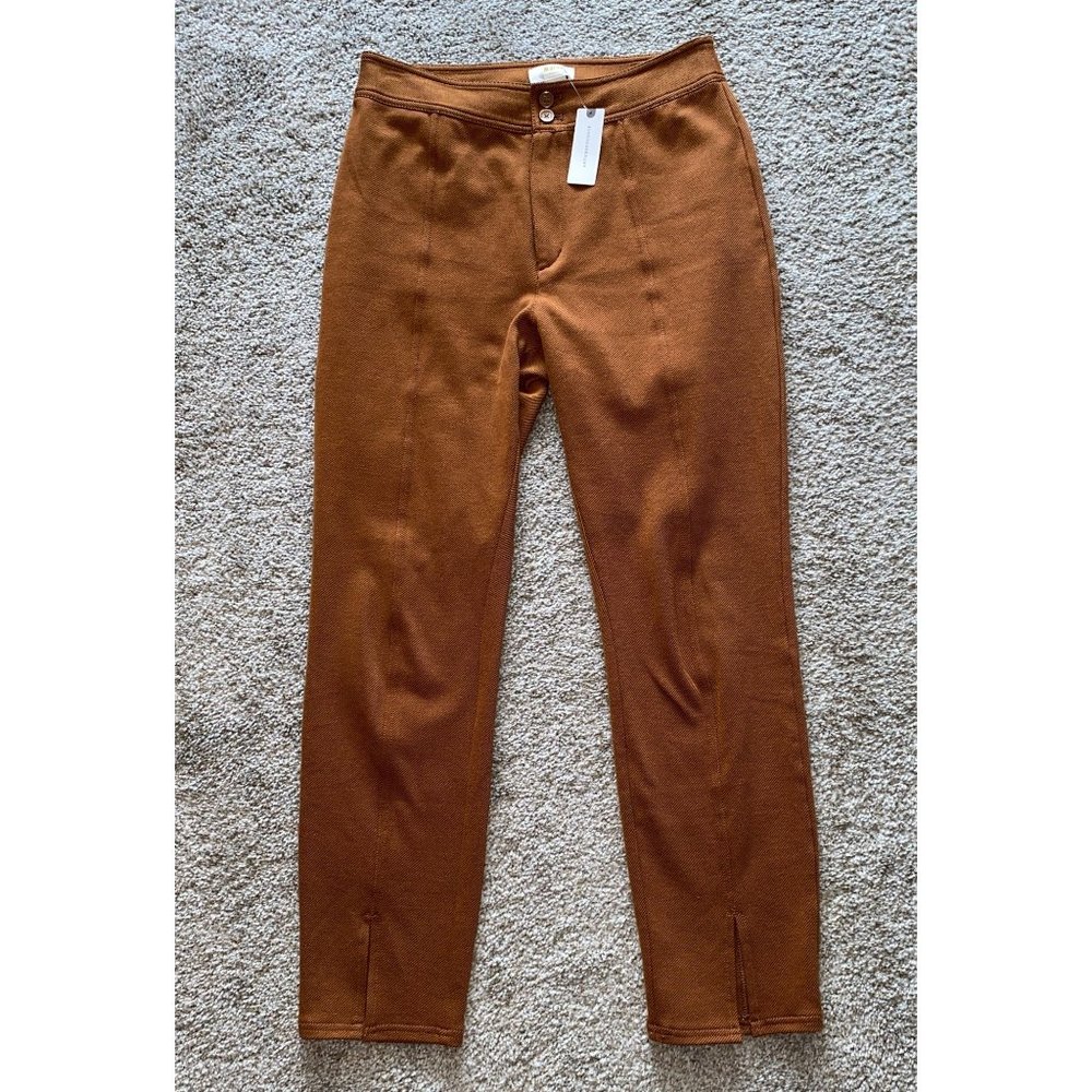 Maeve by Anthropologie High Waist Slit Ankle Pant Bronze NWT Size 6